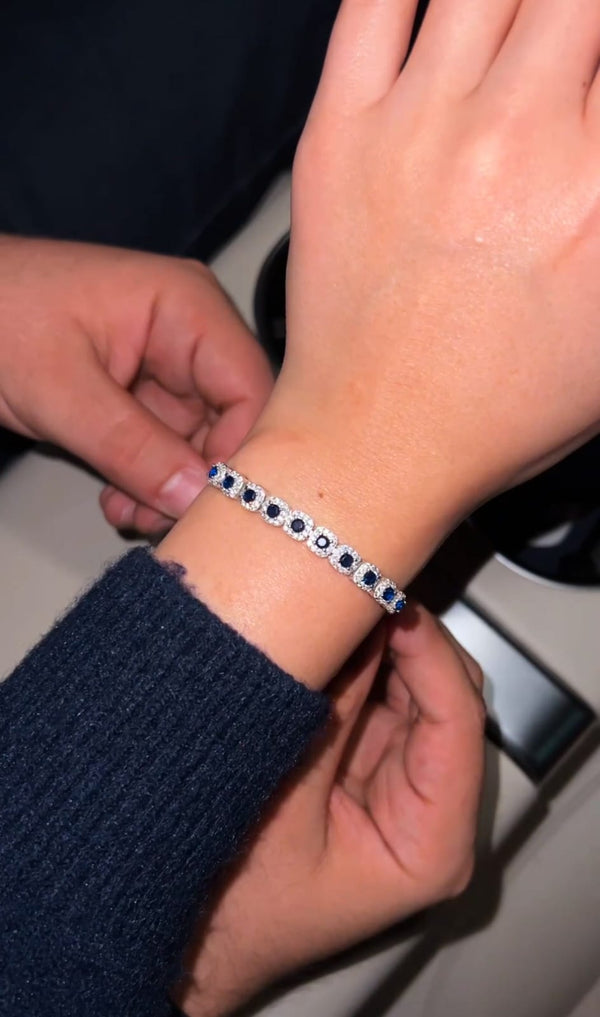 Luxury Deep Blue Royal Stone Glow Bracelet