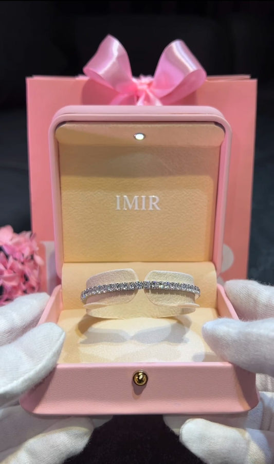 Classic Sterling Silver Lab-Diamond Tennis Fashion Bracelet