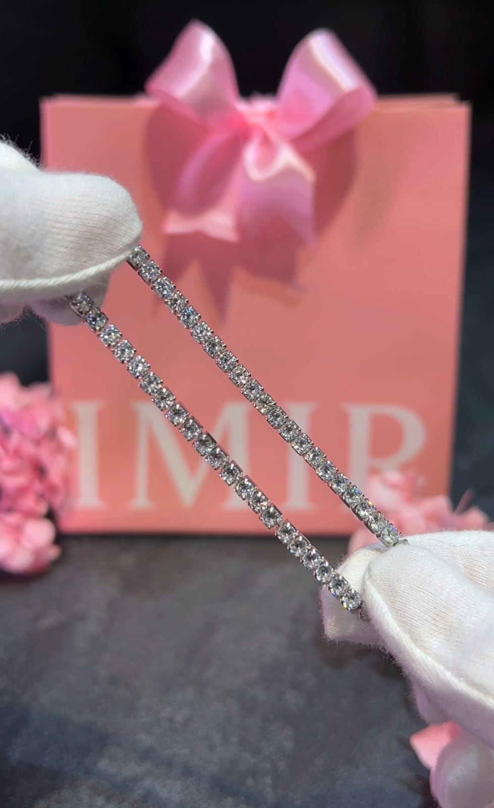 Classic Sterling Silver Lab-Diamond Tennis Bracelet